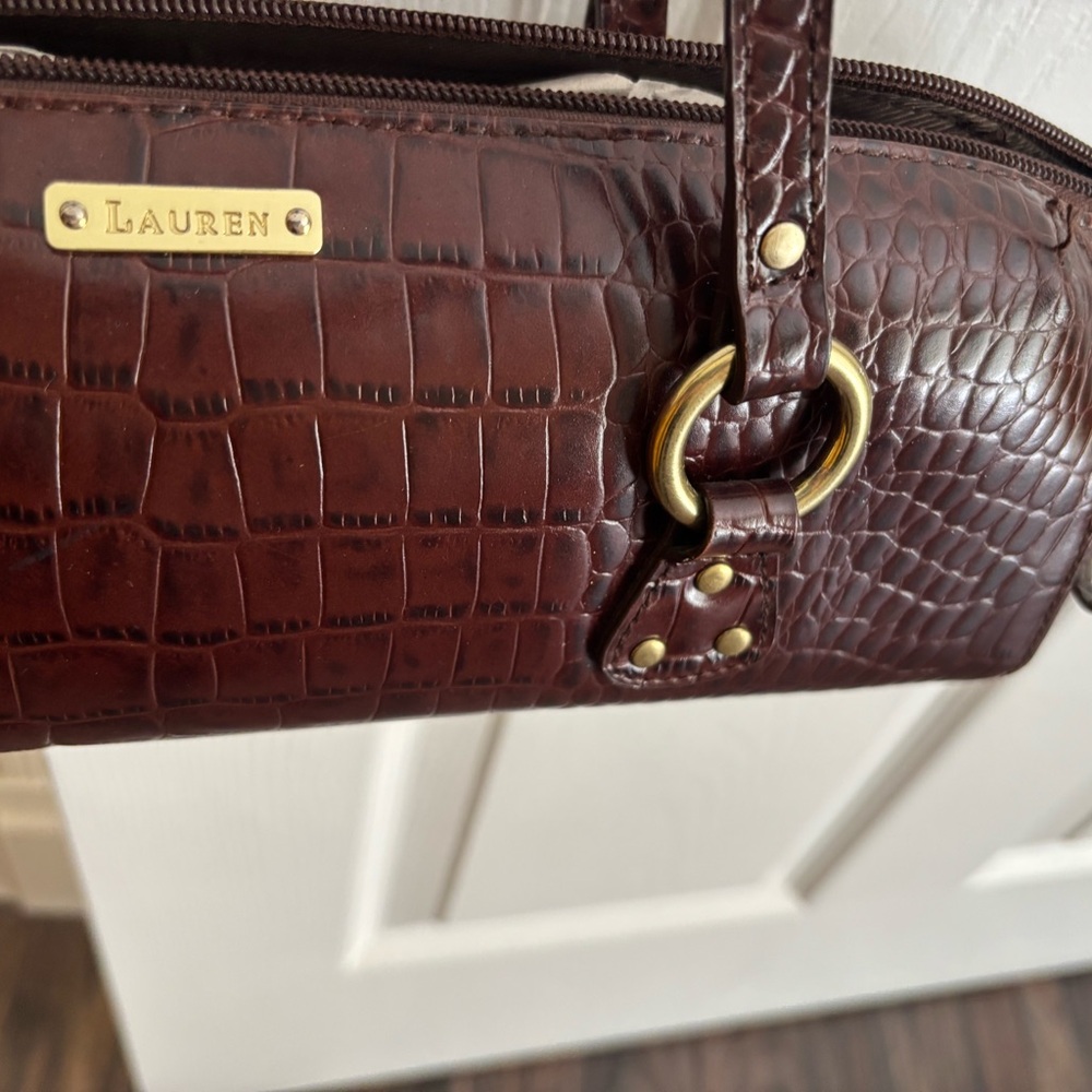 Lauren Crocodile Embossed Purse